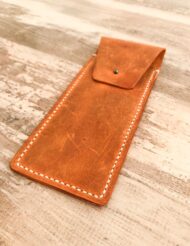 Handmade & Hand Stitched Leather Pen and Pencil Case