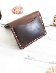 Handmade Vertical Leather Bifold Wallet