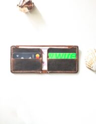 Handmade and Hand Stitched Brown Leather Wallet