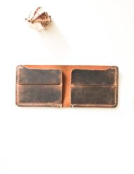 Handmade and Hand Stitched Brown Leather Wallet