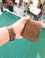 Handmade & Hand Stitched Minimalist Leather Wallet