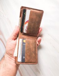 Handmade & Hand Stitched Minimalist Leather Wallet