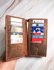 Handmade Leather Phone Case With Cardholder