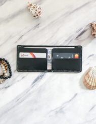 Handmade Minimalist Black Leather Wallet