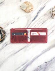 Handmade Minimalist Red Leather Wallet