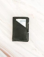 Minimal Black Leather Pocket Credit Card Holders