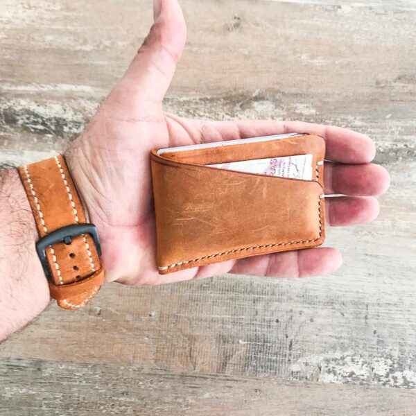 Minimalist Leather Thin Wallet Pocket Card Holder