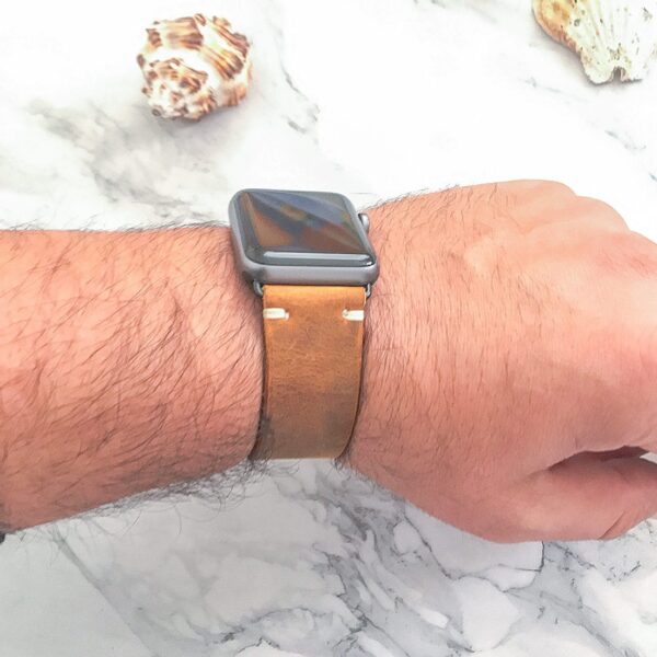 Hand Stitched Leather Apple Watch Strap